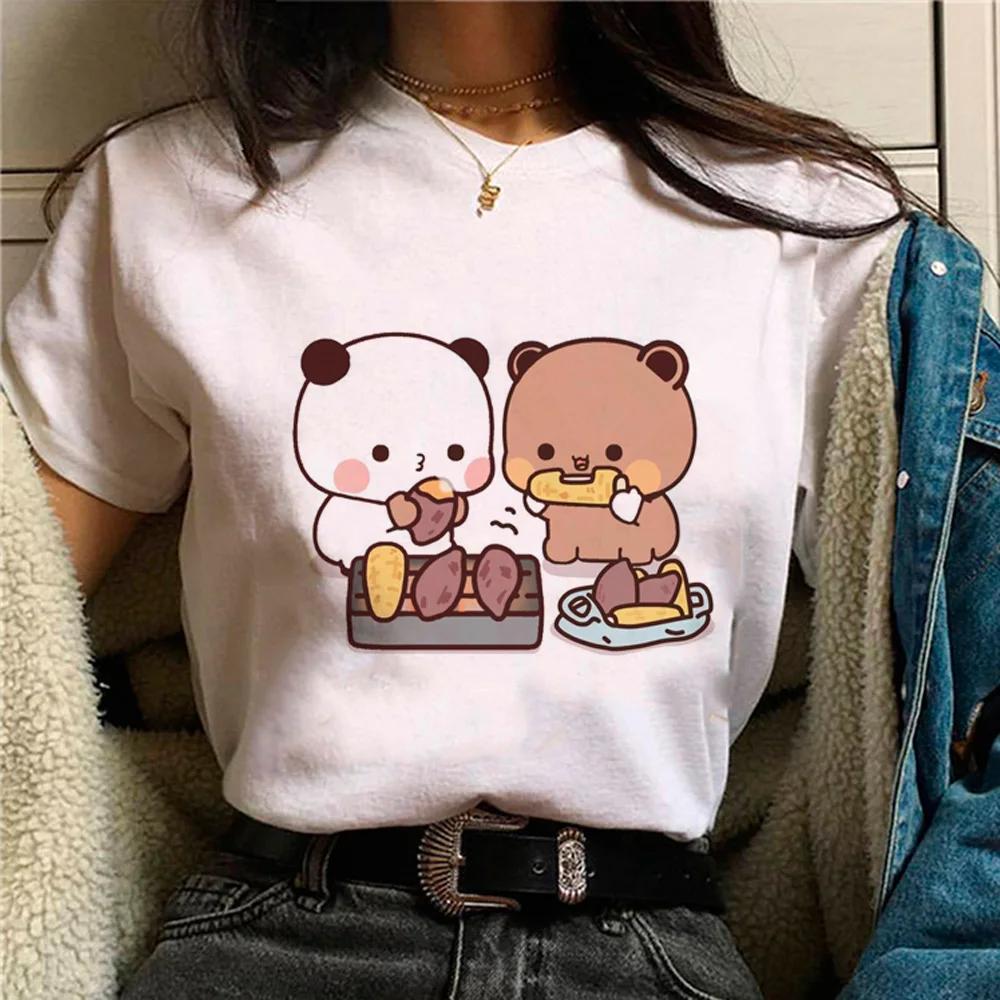 Bubu Dudu T-shirt Women Manga Designer Anime Top Girls Pattern Funny Clothes Womens Cute Casual T-shirt