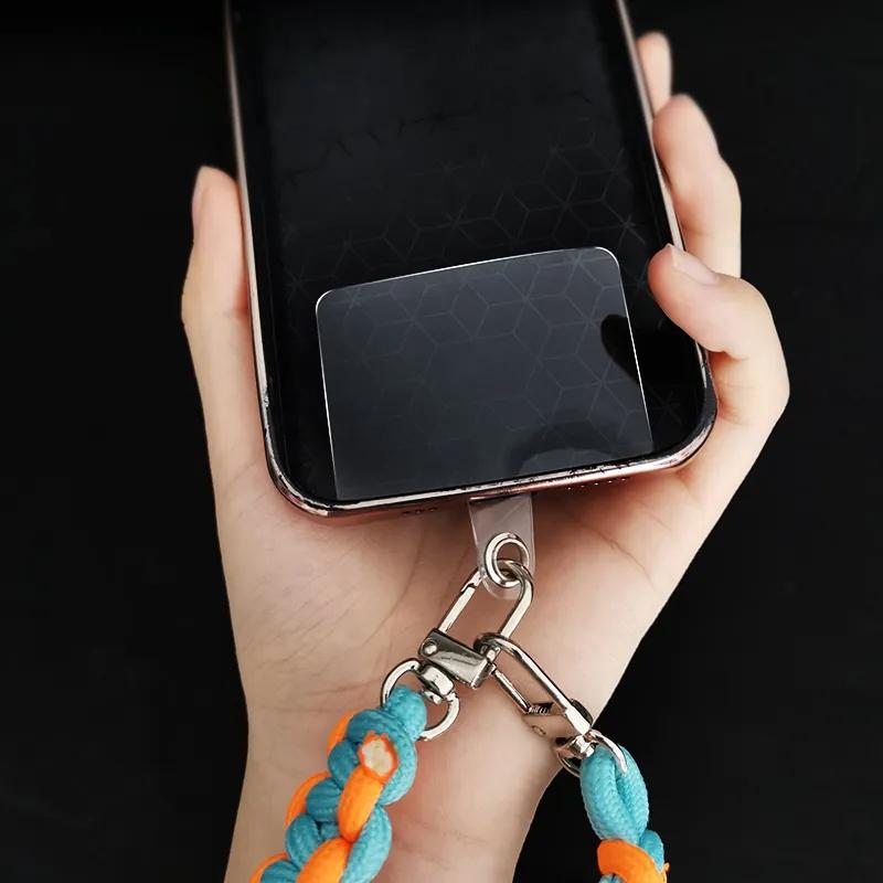 1-10PCS Transparent Flexible Mobile Phone Lanyard Cads Mobile Phone Universal Lanyard Transparent Lanyard Sticker Strap Clip Pen
