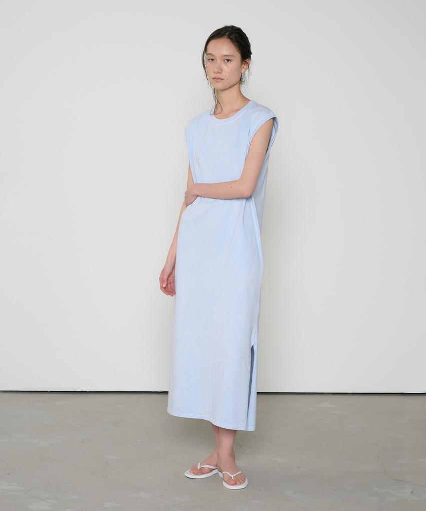 Jeonggamseutyudio Pigment Dyed Cut Off Sleeveless Long Dress_2 Color