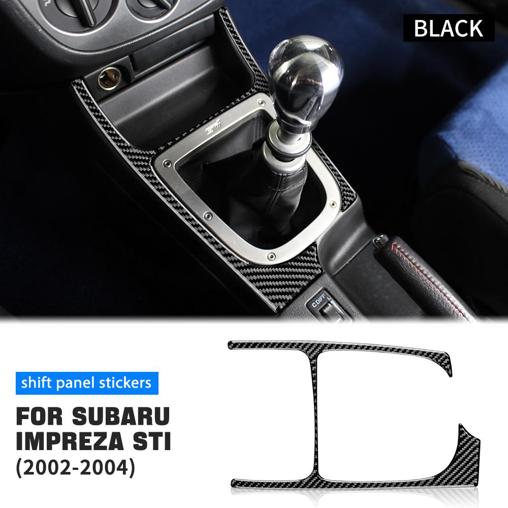 Real Soft Carbon Fiber Sticker For Subaru Impreza STI 2002 2003 2004 Car Interior Accessories Central Control Multimedia Panel