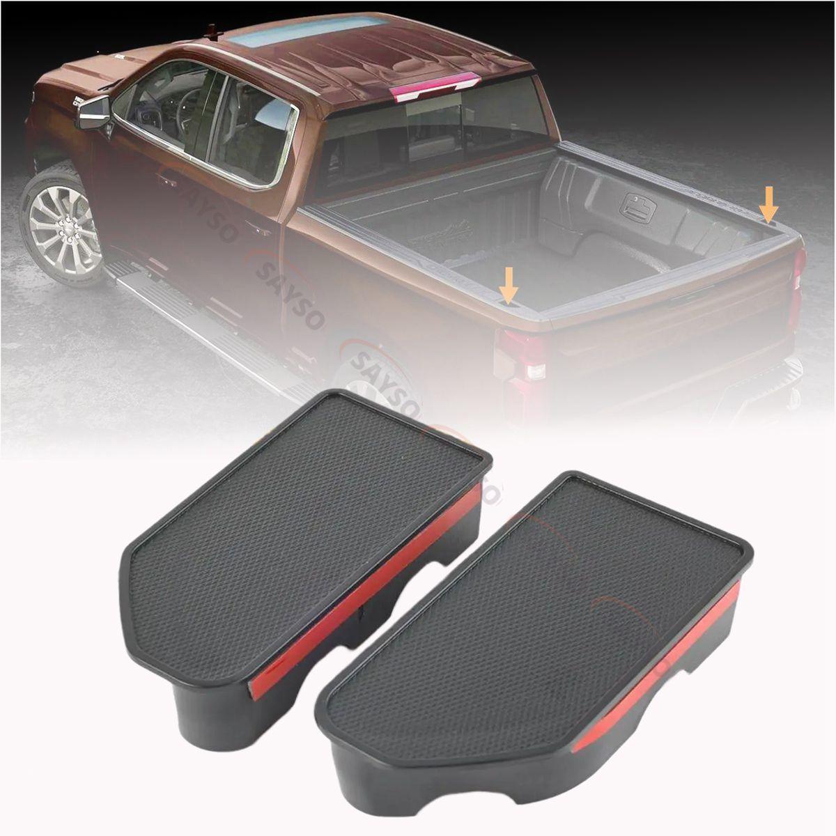 

1 пара крышек карманов автомобиля Крышки отверстий для стоек бортов кузова пикапа для Chevy Silverado GMC Sierra 1500 2500HD 3500HD 2019-2025 Аксессуары