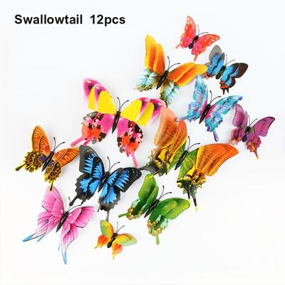 12pcs, Butterfly Wall Decor, 3D Butterflies Stickers For Party Decorations With Magnets, Removable Wall Stickers Room Decor, Scene Decor
