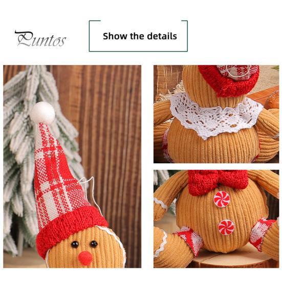 Dekoracje świąteczne lalka wisiorek ozdoby bawełna nadziewana choinka pluszowy wisiorek piernikowy człowiek dekoracja wnętrz