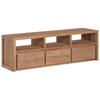 Day and Night - Day and Night TV Cabinet Solid Teak Wood Natural Finish 120x30x40 Cm