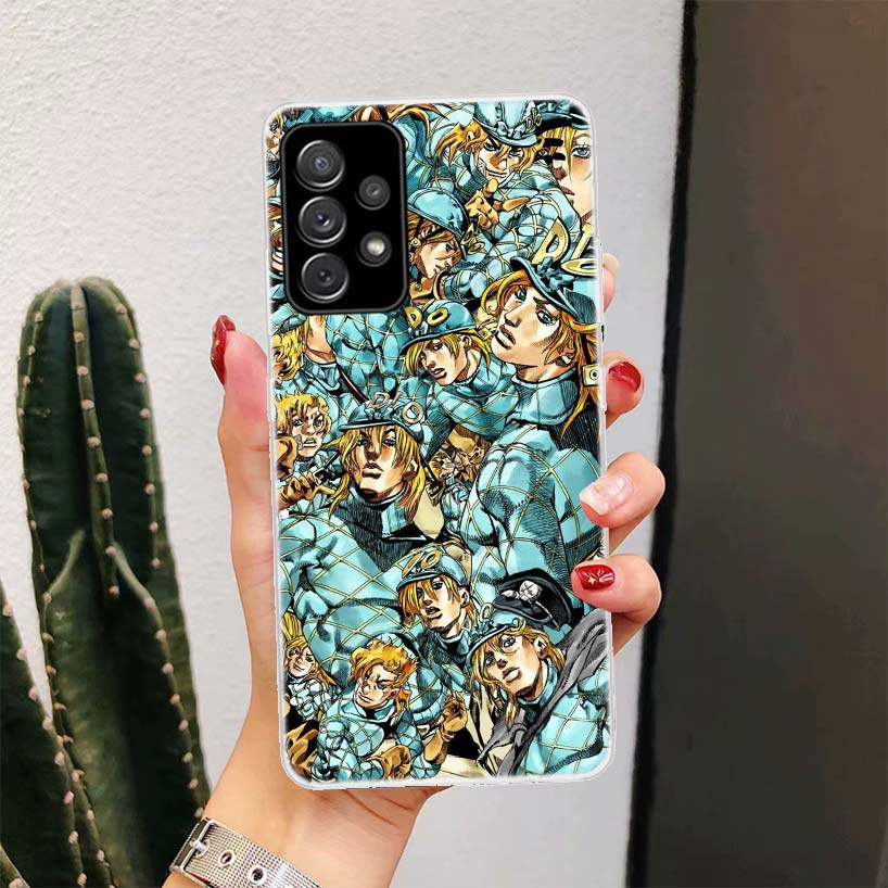 Anime JOJO Abenteuer Handyhülle für Samsung Galaxy A52 A51 A50S A12 A22 A32 A72 A10S A30S A31 A71 Note 20 Ultra 10 Plus S10 Gala