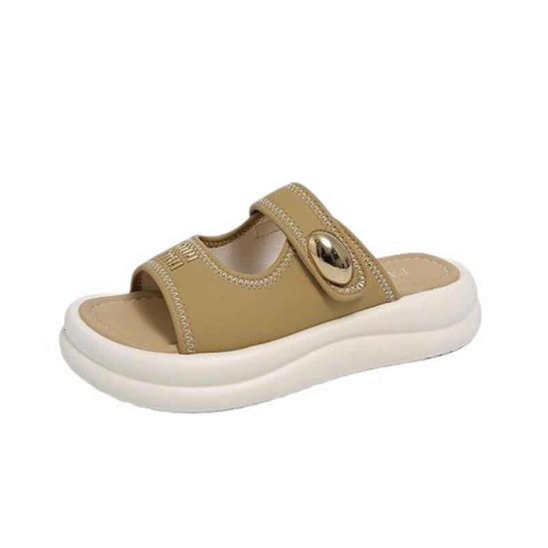 Increase the Height of Casual Beach Cool Slippers Thick-bottomed Summer New Fashion One-word Slippers Women