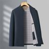 New Stand-up Collar Jacket for Men Middle-aged Spring and Autumn New Solid Color Business Casual Versatile Short Jacket Shirt