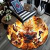 Son Goku,Round Area Rug,Carpet Rug for Living Room Bedroom Sofa Playroom Decor,Non-slip Floor Mat