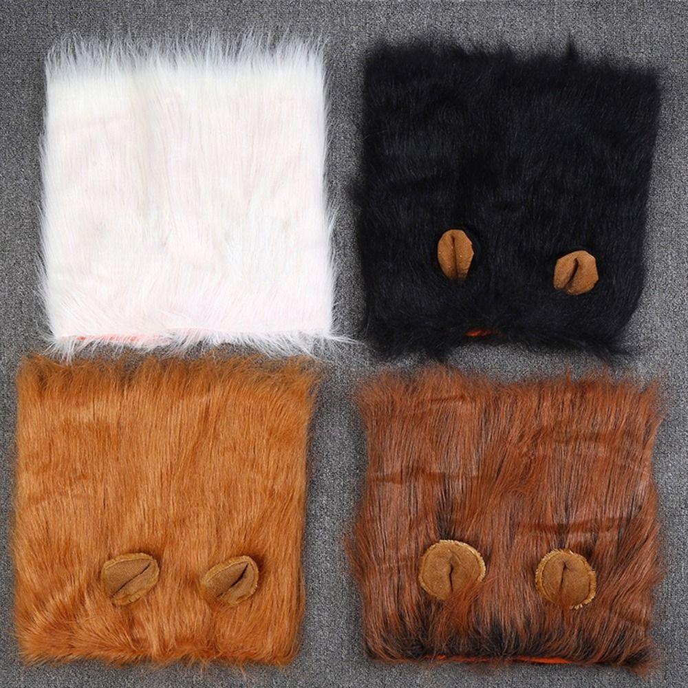 Hoodie Winter Autumn Pet Hat Lion Modelling Pet Cosplay Outfits Wig Cap Hat Lion Mane Pet Costume