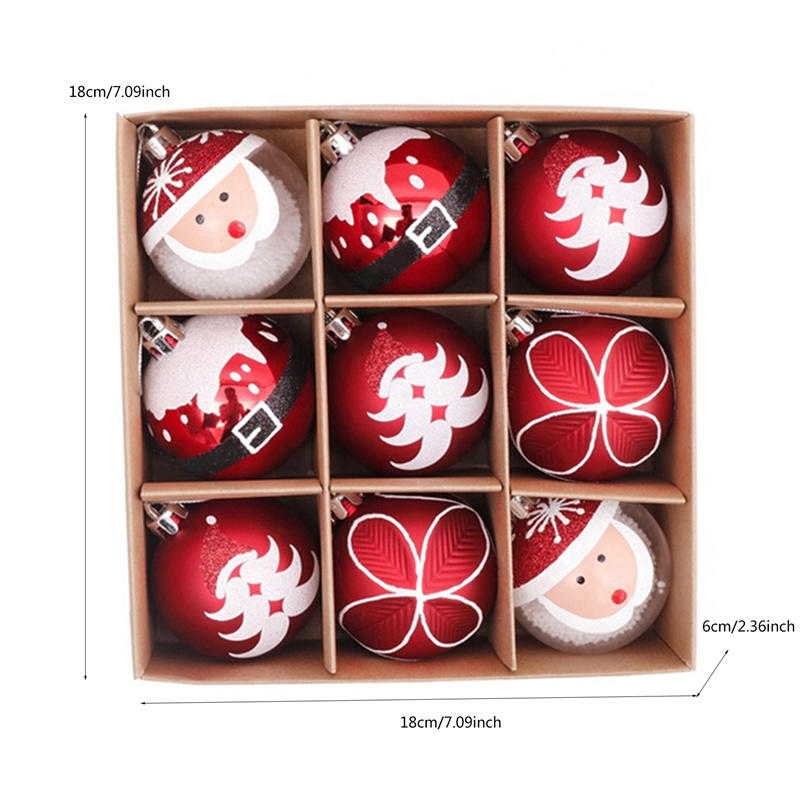 Christmas Tree Decorations Set Shatterproof Xmas Hanging Ball Ornament for Holiday Decor