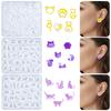 DIY Crystal Epoxy Mini Cat Stud Earrings Silicone Mold, Kitten Series Ear Jewelry Earrings Mold