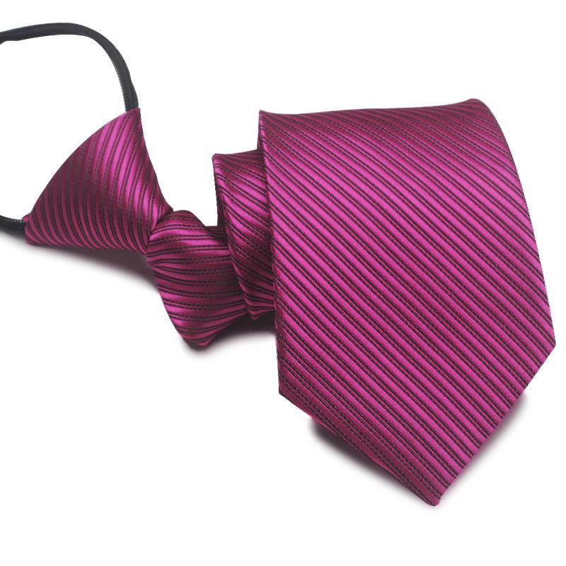 Men's 8cm No-Knot Zipper Tie - Easy-Pull Business Formal Tie