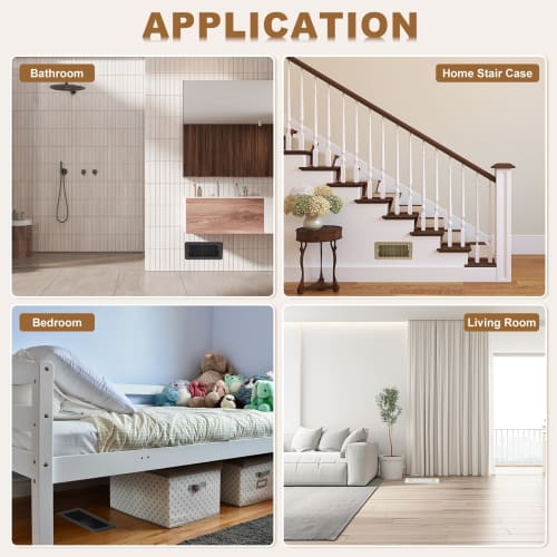 PATIKIL Underfloor Vent, 30 x 5 cm, Floor Register Air Drain, Ventilation System, Adjustable, Wall-Mounted, White, 1 Piece