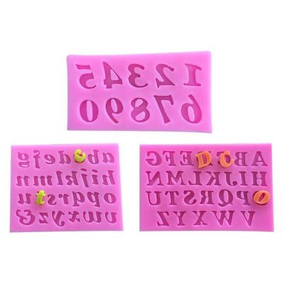 3-teilige digitale Alphabet-Silikon-Fondant-Kuchenform, Schokoladenform, Tonform, Kuchen-Backwerkzeug