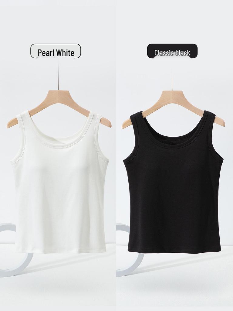 Women's Anti-Light Cotton Camisole: Covers Underarm, Chest Pads, Wear Alone or as Base Layer, Sleeveless Top
