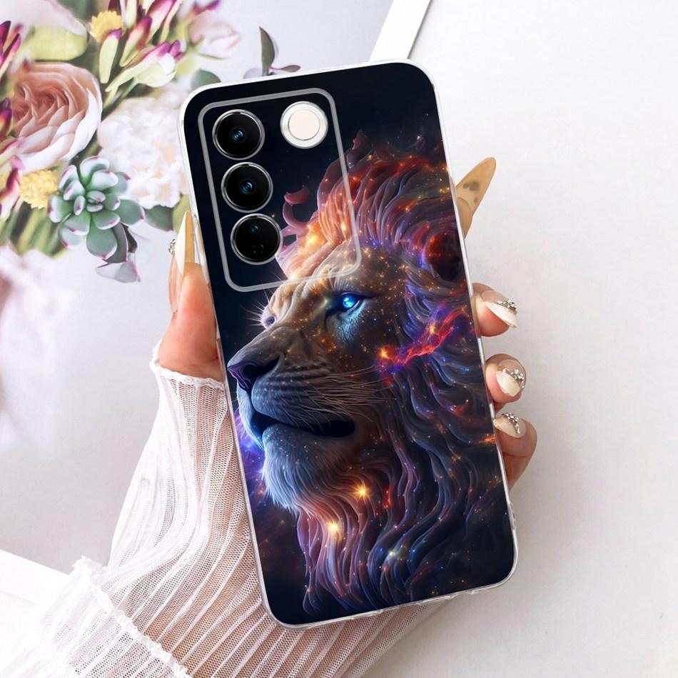 For Vivo V27 V27Pro Cool Dragon Tiger Pattern Phone Case For Vivo V 27 V27 Pro V2230 V2231 Soft Silicone TPU Cases