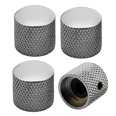 Musiclily Dome for Electric Chrome of Knobs, Side-Threaded, Metric, Guitar/Bass, (Pack 4)