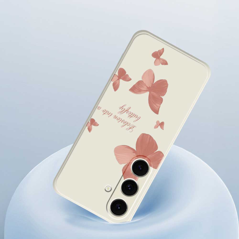 For Samsung Galaxy S25 FE Case Many Butterflies Pattern Printing Straight Edge TPU Phone Back Cover