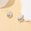 European and American Jewelry New High-end Gold Fashion Personality Exaggerated Stud Earrings Creative Circle Earrings Set