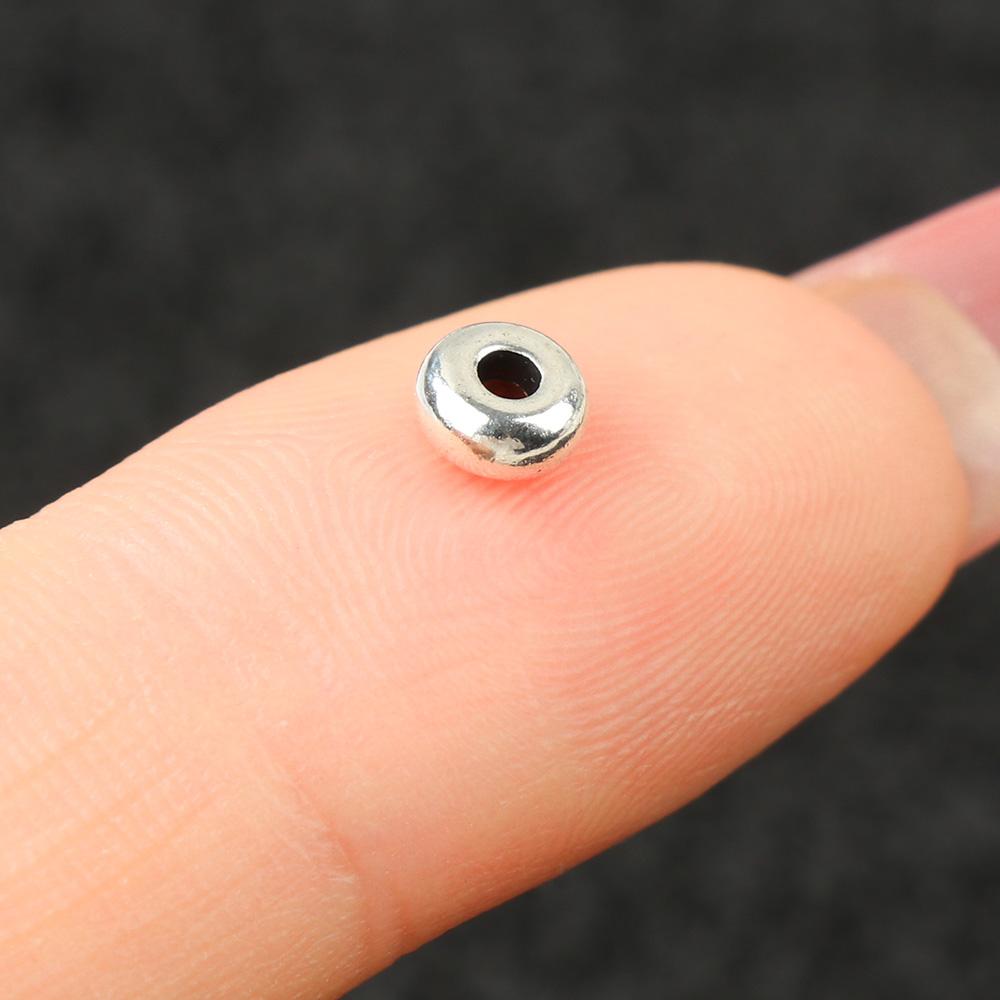 100pcs/set Handmade Silver Stainless Steel DIY Tool Spacer Beads Bracelet Components Jewelry Making