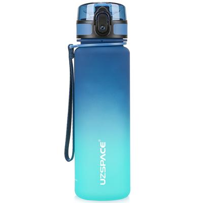 UZSPACE 500ml sportowa butelka na wodę Bounce pokrywka oś czasu przypomnienie szczelny matowy kubek Tritan do fitnessu sportowego na świeżym powietrzu BPA