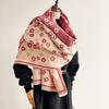 Double-sided Classic Imitation Cashmere Scarf Women's Floral Color Matching Thickened Long Scarf Autumn and Winter Jacquard Shawl