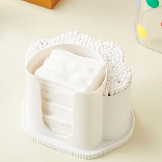 Cotton Ball Holder Cosmetic Storage Case Large Capacity Dustproof Transparent Cotton Pad Dispenser Swabs Holder