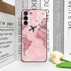Pink World Map Printed Phone Case for Samsung S24 S23 Ultra S22 S25 Plus S21 S20FE 5G Shockproof Cover for Galaxy S25 Edge Shell