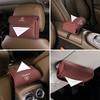 GLC GLB Car Tissue Box Holder Leather Sun Visor Backseat Tissue Case For Mercedes Benz AMG W204 W205 W203 W211 W212 W213 W201 W