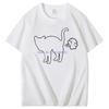 Cat Farts And Poops Funny Gift Graphic T Shirts Summer Cotton New Shirts And Tshirts Unisex Streetwear Breathable Print T Shirt