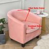 1Set Tub Sofa Cover Velvet Club Chair Cover Small Round Sofa Slipcovers for Living Room Couch Covers With Seat Cushion Covers