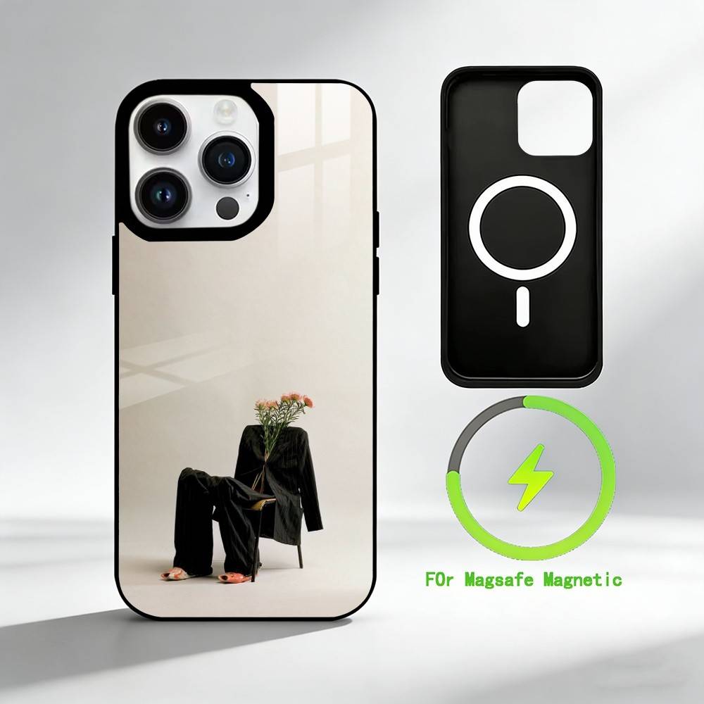 

C-Creative portrait art Phone Case For iPhone 17 16 15 14 13 12 Pro Max Plus for Mirror Wireless Magnetic Cover iPhone11