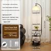 Chinese-Style Floor Lamp for Living Room & Bedside Table with Storage - Integrated Bedroom Atmosphere Decor