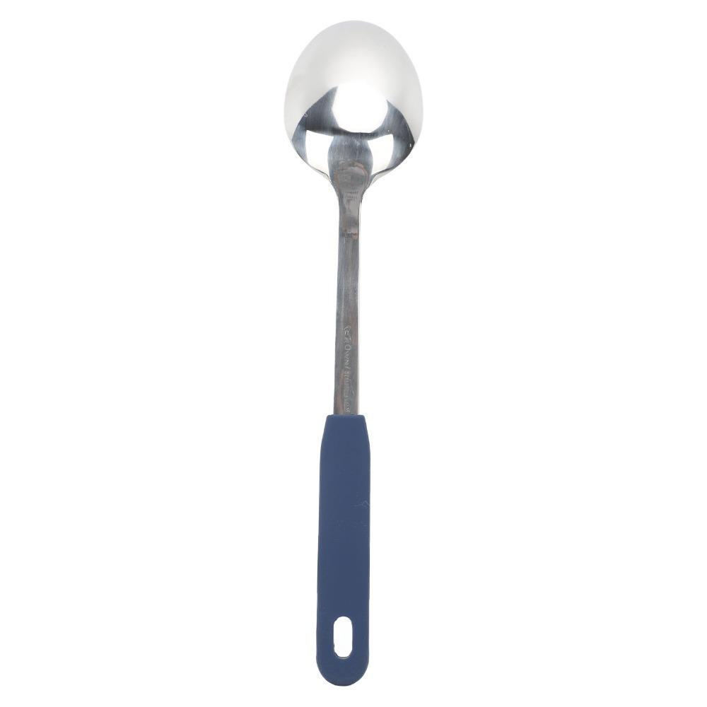 Silicone/Steel Handle Long Handle Spoon 304 Rustless Dinner Scoop Soup Ladle Buffet Serving