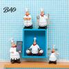Retro Fat Chef Sculpture Figurine, Resin Countertop Table Decoration, Funny Statue with Dining Room Figurine Seasoning Bottle/Bottle Opener/Message