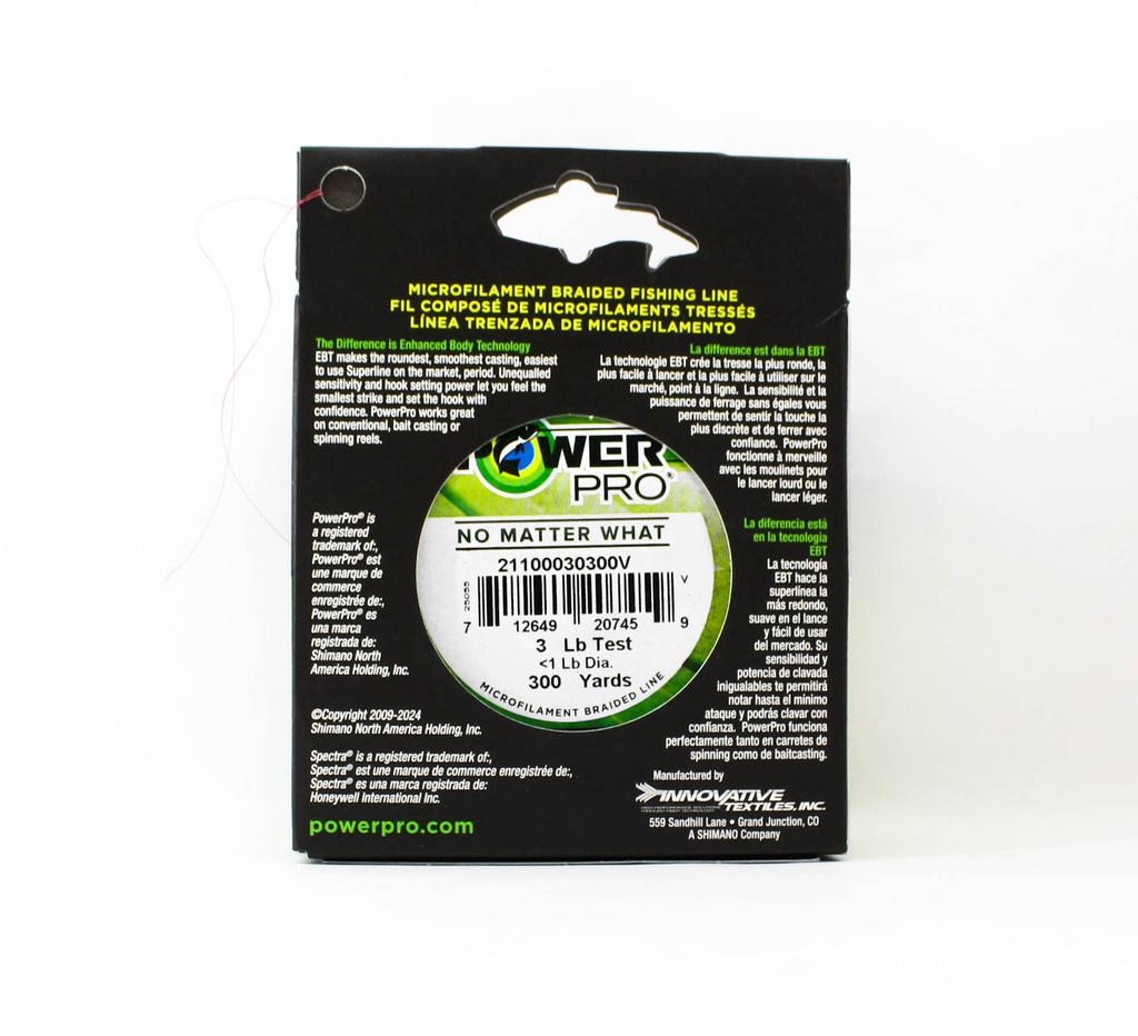 POWER PRO Braided Spectra Line 3lb X 300yds Red (7459)