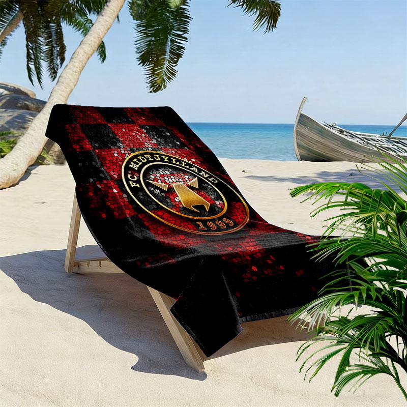 FC Midtjylland1 Print Beach Towel, Large Soft Quick Dry Towel for Beach Camping Swimming