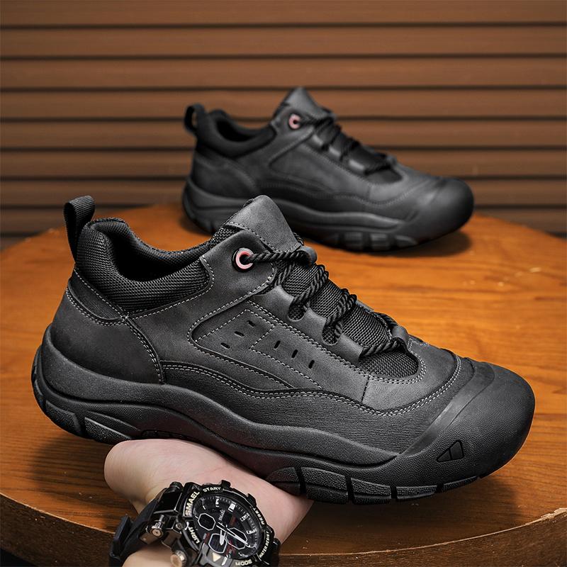 

Мужские нескользящие уличные кроссовки Новая кожа Трекинговая обувь для мужчин Повседневная обувь для пеших прогулок Путешествия Скалолазание Кемпинг Тренировочная обувь 46 серый