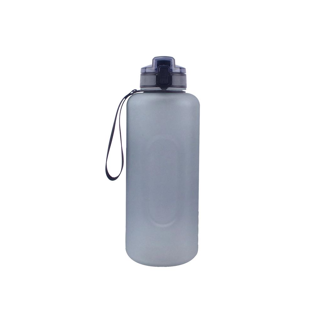 2000 ml velkokapacitní matná plastová láhev na vodu pro venkovní fitness sporty, láhev na vodu s výklopným víčkem, vesmírný pohár