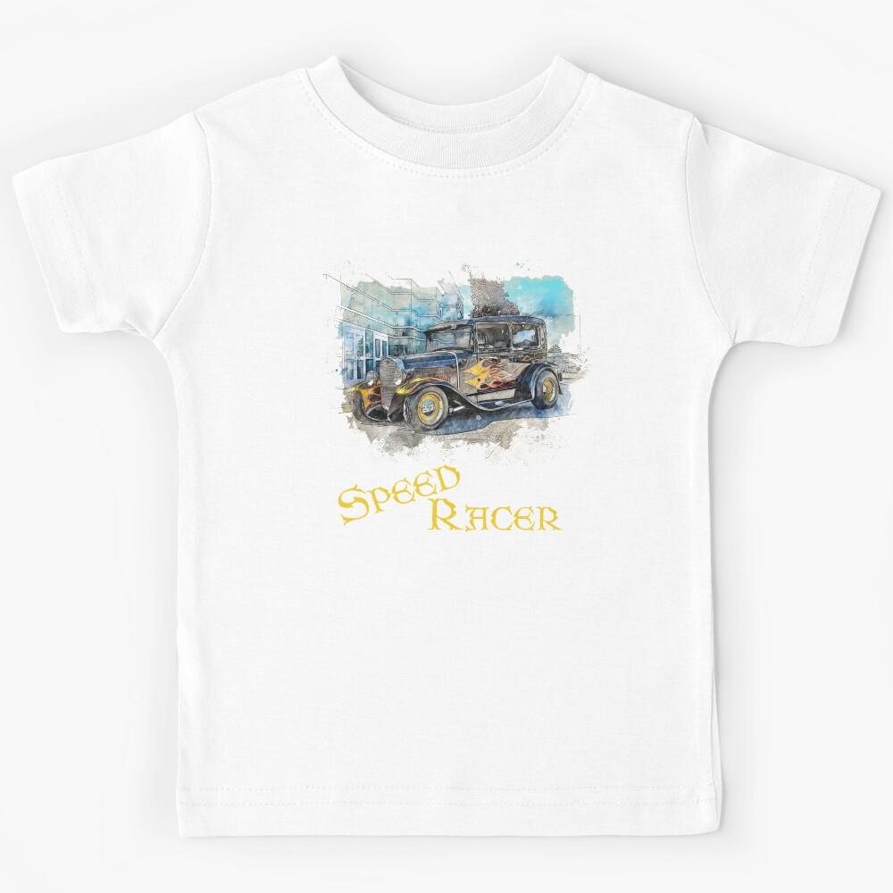 Classic Retro Vintage Speed Racer Car Kids T-Shirt 130