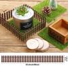 Miniature Wooden Fairy Garden Fence 5x90cm DIY Mini Garden Accessories Wood Barrier Dollhouse Home Craft Decor Palisade Ornament