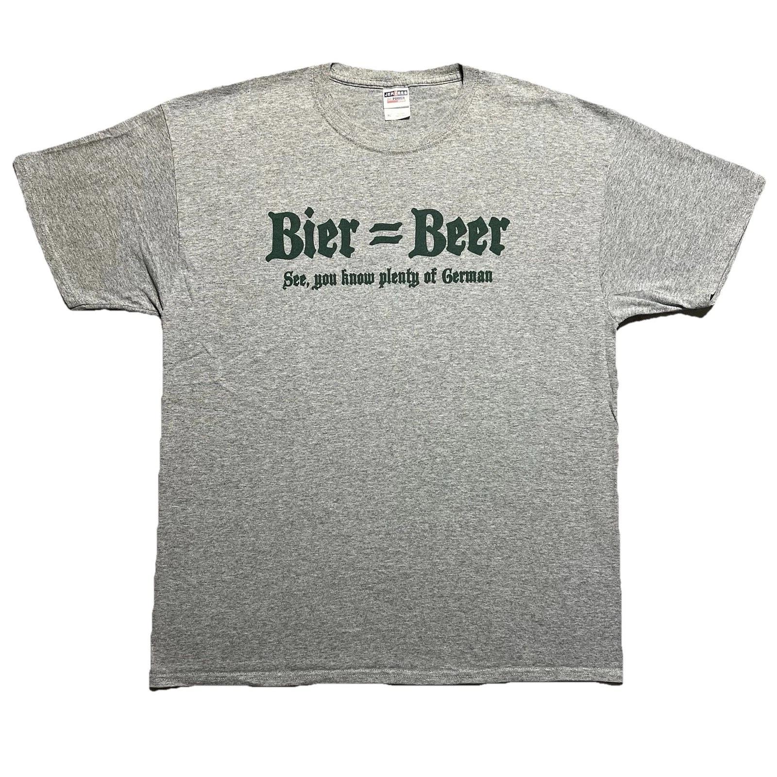 Bier = Beer Funny German T Shirt Schmidt’s Sausage Haus XL L