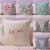 Salamander Cute Cushion Cover Natural Linen Pillow Case DoubleSided Print Decorative Sofa Pillowcase Home Decor Gift