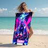 Personalized Electric Arcane Dance Beach Towel Microfiber Beach Towel Thin Absorbent for Beach Swimming Yoga Bath Sports. 091053