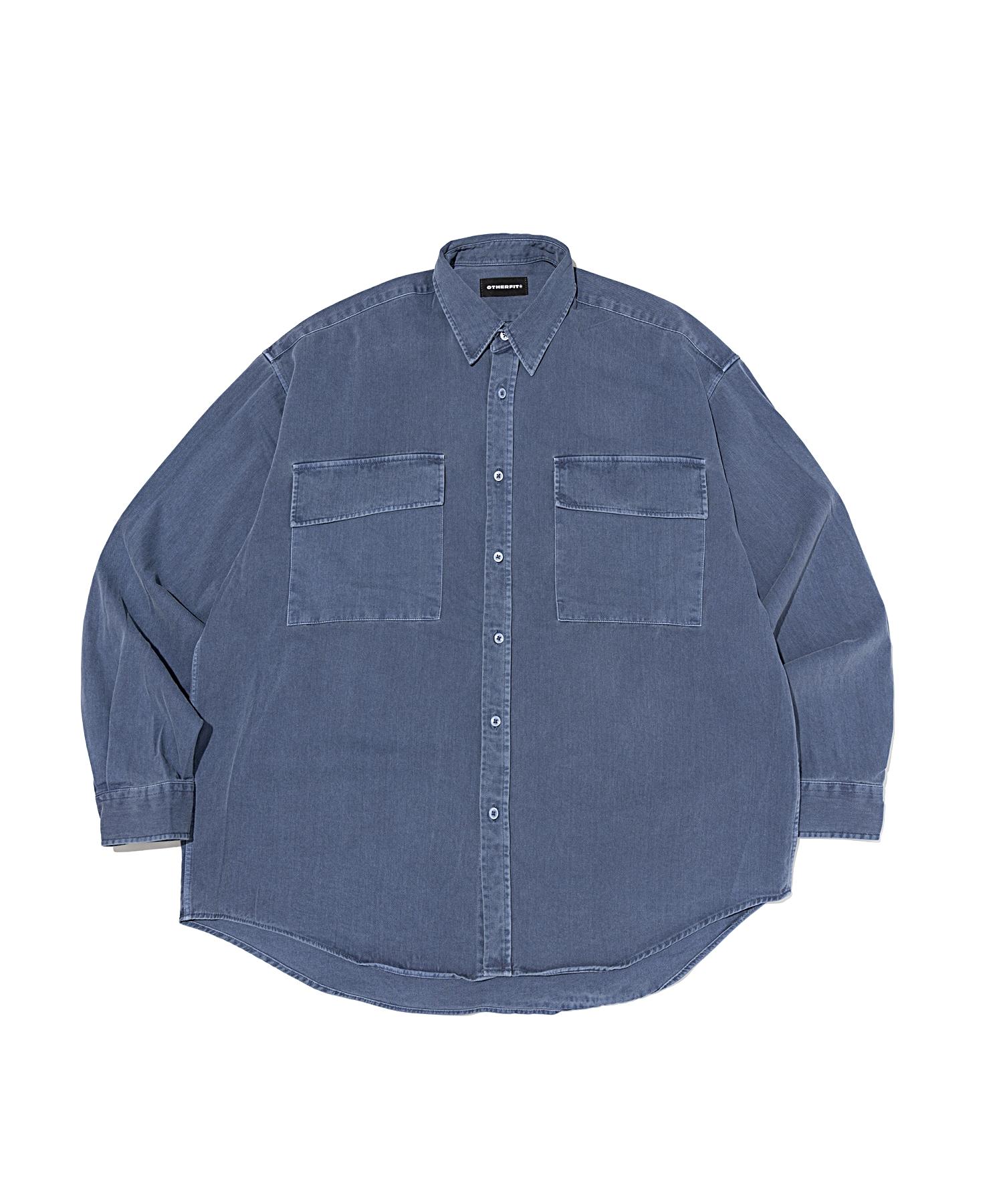 Ader Fits Pocket Point Over Pigment Shirt (Navy) Free