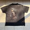 Y2K Grim Reaper Double Sided Black Graphic T Shirt 2XL Grunge 2000s Hot Topic