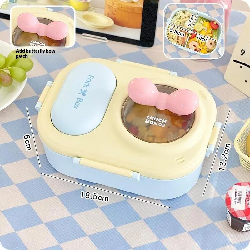 Macaron Style Portable Bento Box, Cute Lunch Container for Women & Teens, Great for Work Picnic Dating