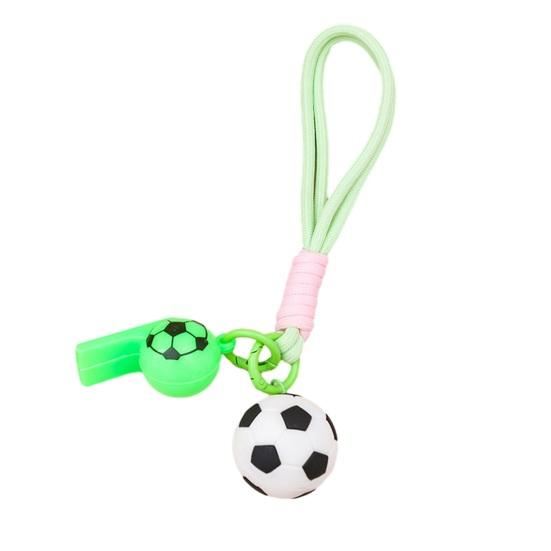 Football Keychain with Whistle Car Key Ring with Braided Strap Football Backpack Purse