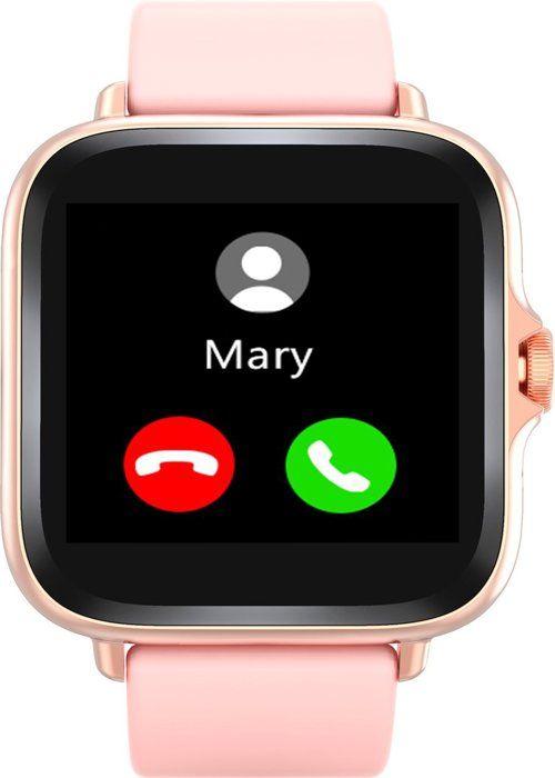 Ceas inteligent - DENVER - SWC-156 - Roz - Ecran tactil 44 inci - Autonomie 30 ore