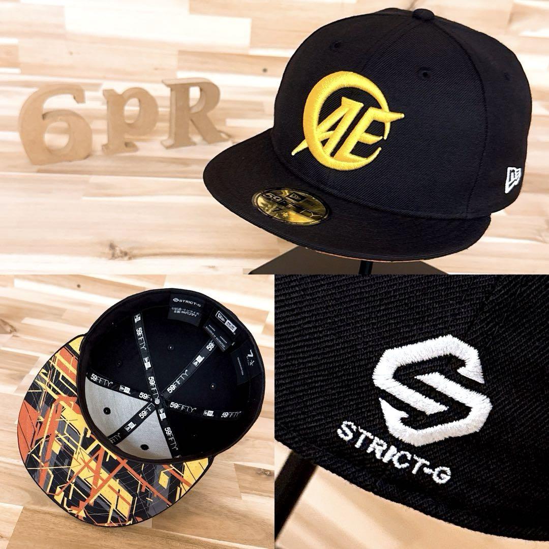 

[USED] Extremely rare New Era x Strict G limited collaboration AE emblem cap in black and yellow